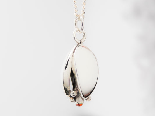 Garnet Flower Pendant