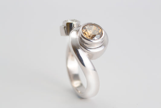 Champagne Diamond Engagement Ring