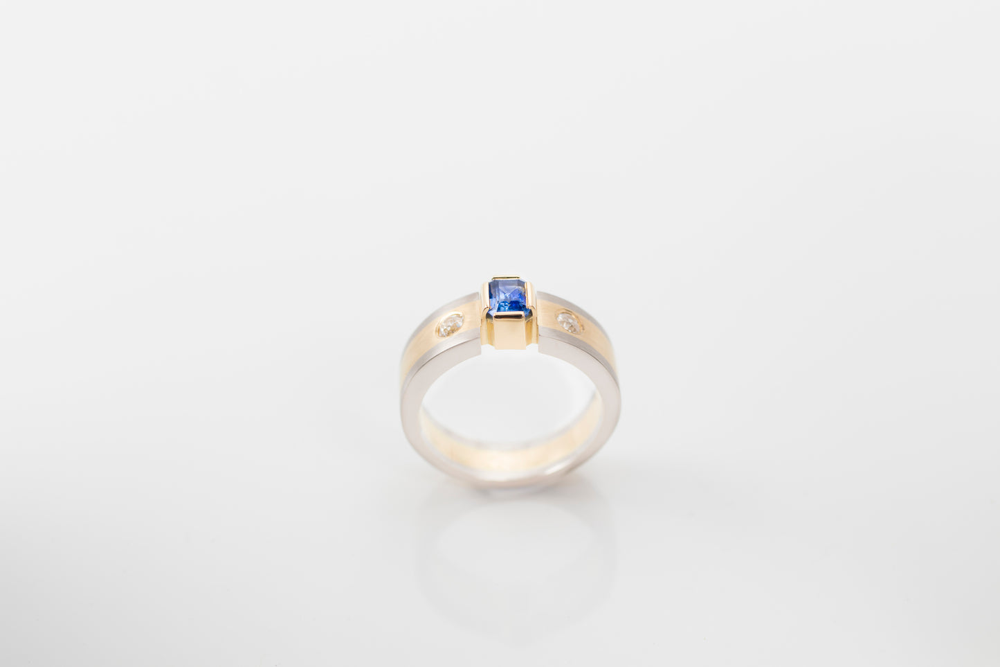 Blue Sapphire And Diamond Ring