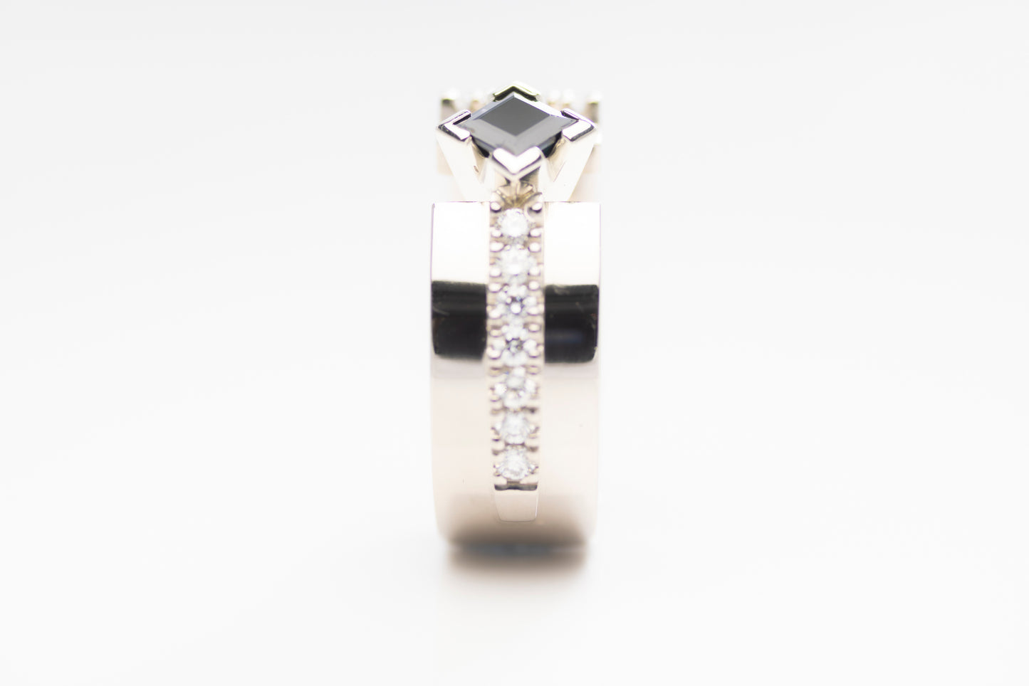 White Gold Sapphire And Diamond Ring