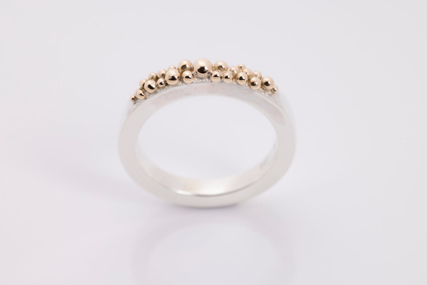 Silver & Gold Granule Ring